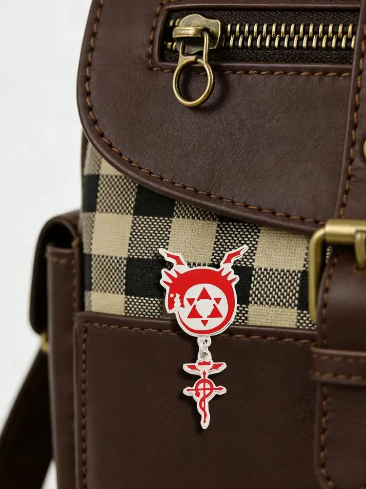 AliExpress NONE Fullmetal Alchemist Flamel Enamel Pin Homonculus Logo Pendant Brooch Eternal Cycle Badge Adventure Fantasy Manga Anime Cute Gift