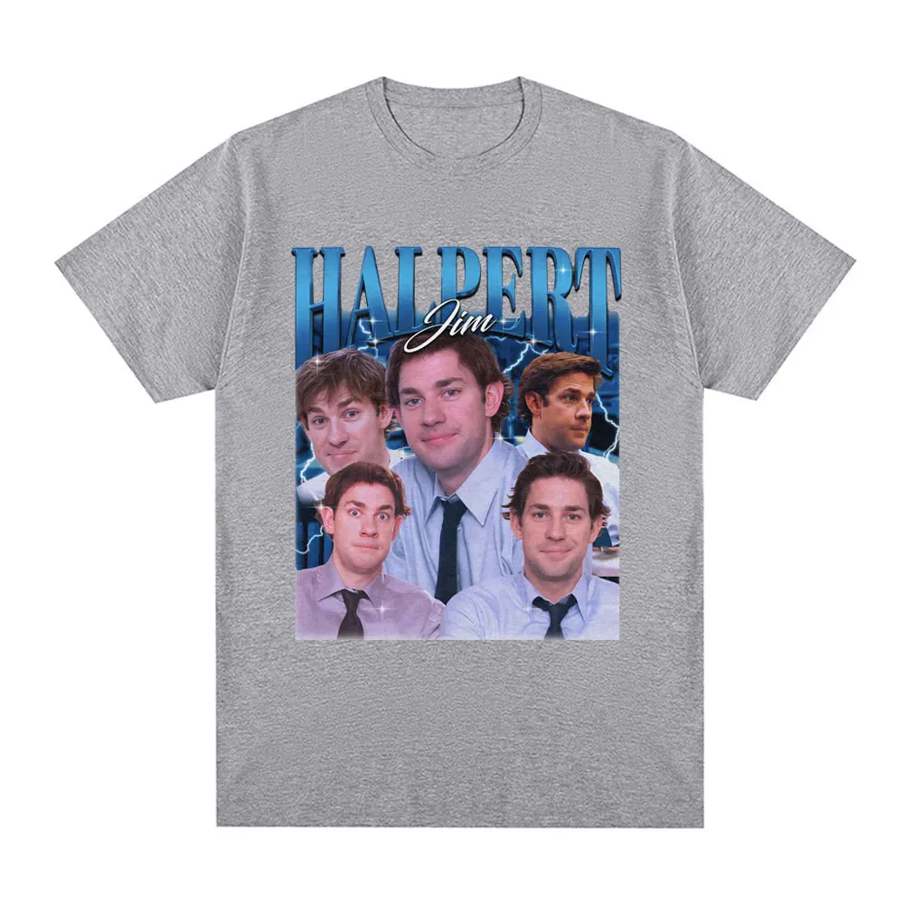 Tv Series Jim Halpert Dwight Schrute Homage The Office T-shirt Men Women Fashion Vintage Cotton Short Sleeve Oversized T-Shirts