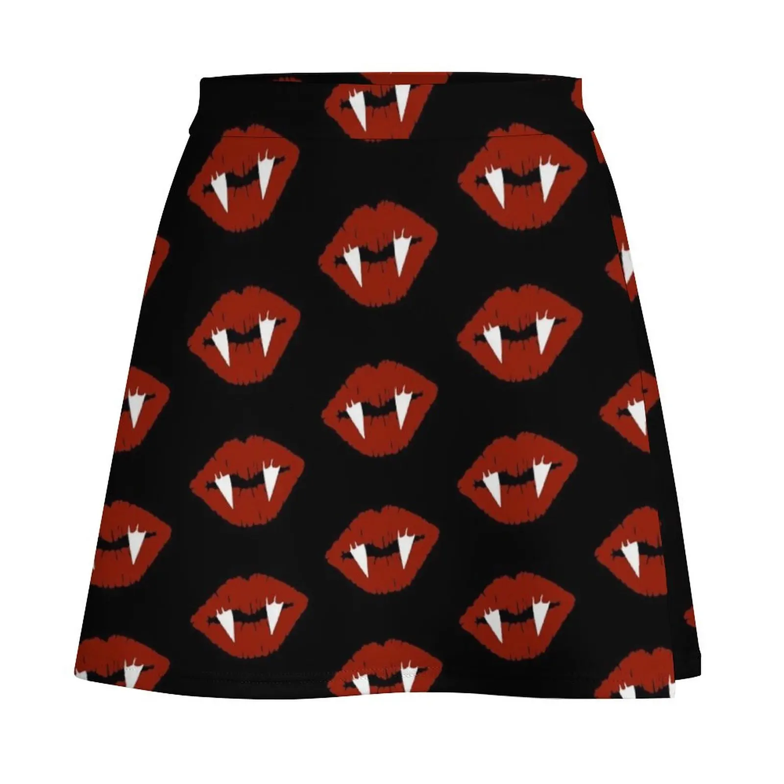 Vampire Fangs & Lips Mini Skirt skirts for womans Female skirt new in external clothes Mini Skirt