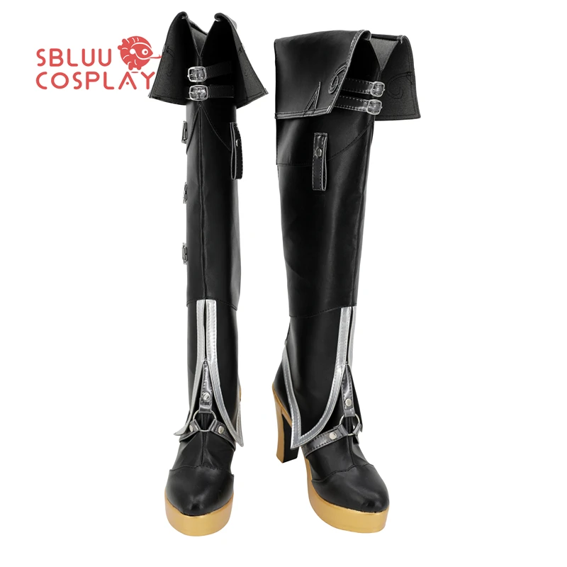 Sbluucosplay jogo honkai star rail feixiao cosplay sapatos festa de halloween botas feitas sob encomenda