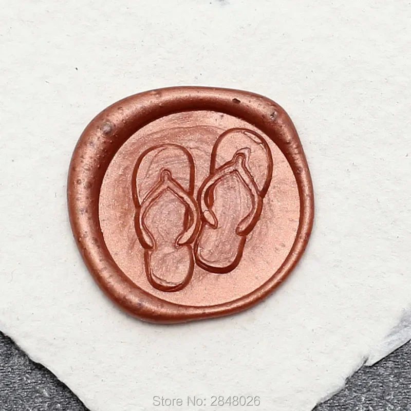 Flip Flops Seal Stamp, summer  stamp,Wax Seal Stamp Kit, Wedding invitation s,gift packing Party