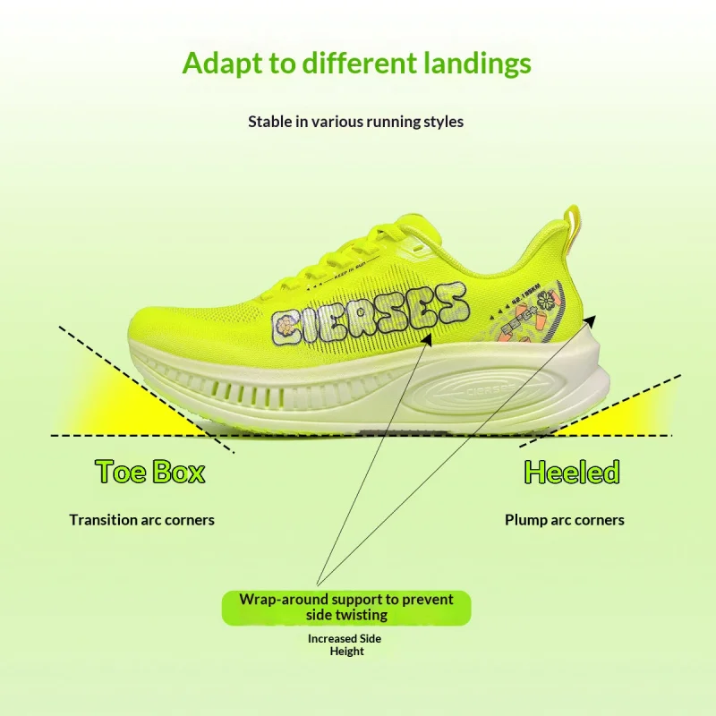 

CIERSES Original High-Cushioning Men's Racing Running Shoes Professional Training Outdoor Non-Slip Wear-Resistant Sneakers
