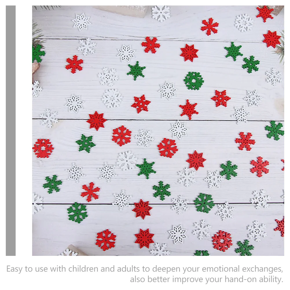 

50Pcs Christmas Wooden Snowflakes for DIY Crafts and Holiday Decorations Christmas Decor Winter Decor Snowflake Decoration