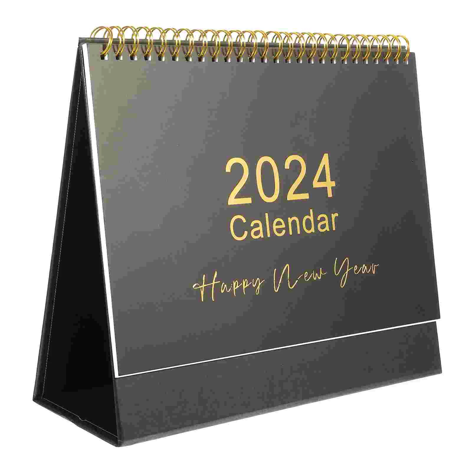 

Настольный календарь на 2024, небольшой стоячий флип-календарь для офисного декора, украшения стола, обратный отсчет