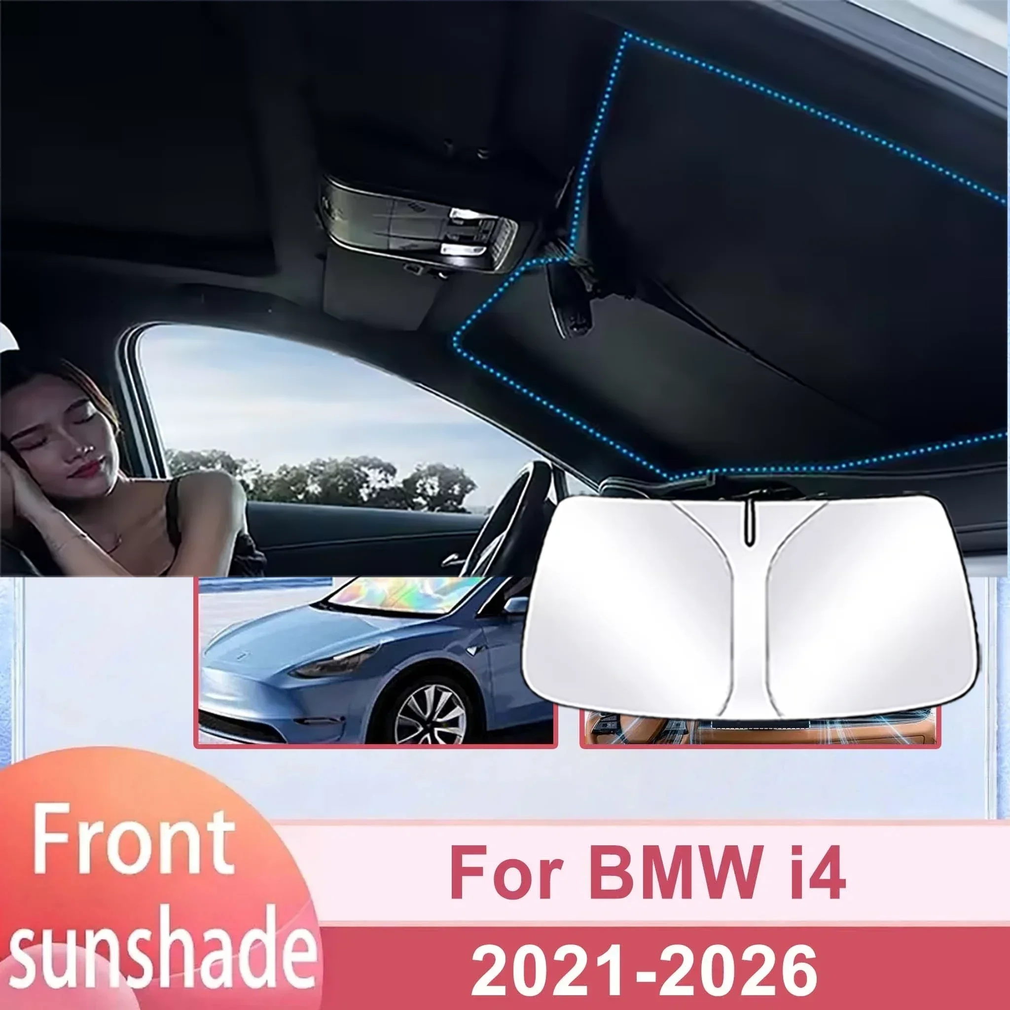 

For BMW i4 2021-2026 Car Windshield Sunshade Cover Front Window Sun Shade Heat Insulation Summer Auto Accessories