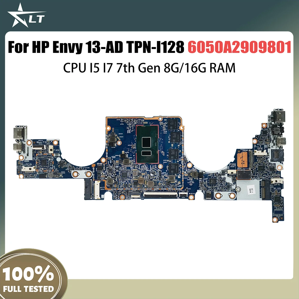 

6050A2909801-MB-A01 Notebook Mainboard For HP Envy 13-AD TPN-I128 Laptop Motherboard CPU I7 7th Gen 16G RAM 926313-601