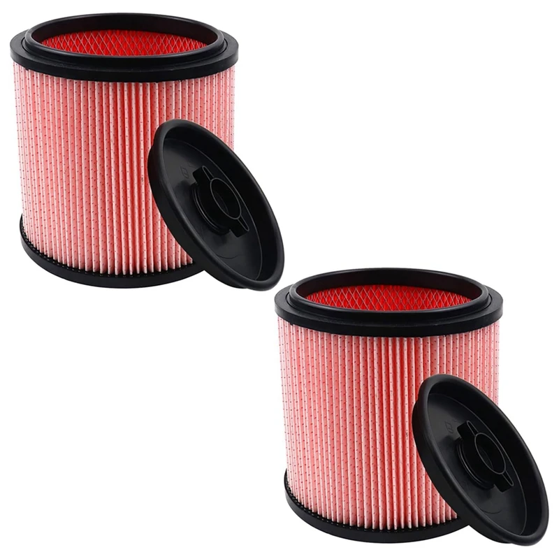 2Pcs HEPA Filter For Vacmaster Fine Dust Cartridge Filter & Retainer 5 To 20 Gallon Wet/Dry Vacs, VCFF