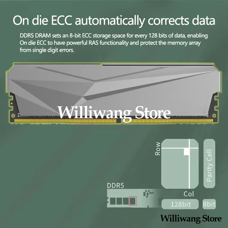 NEW Original DDR5 16G 4800MHz Desktop Memory Module 16G DDR5 5200MHz Esports Vest Memory A-Die Grain University performance