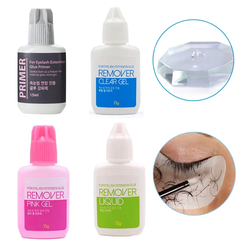 Dissolvant de gel rose clair ciel pour extensions de cils, nettoyant coréen, liquide pour enlever les faux cils, outils de maquillage pour les yeux, 15g