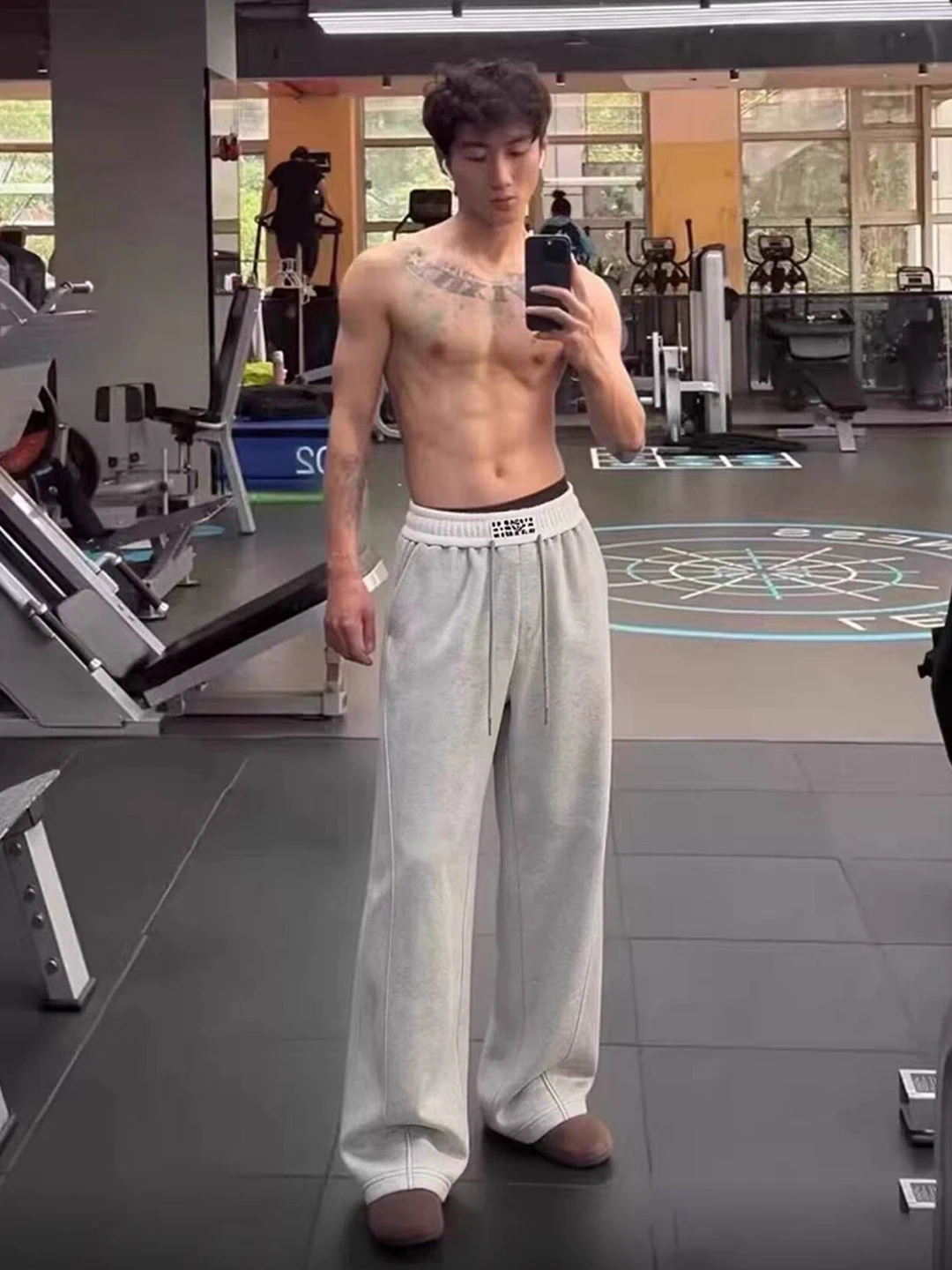 

ey American Sle Fitn Sports Pants Men's Spring Drape Straight Leg Wide Leg Cleanfit Knife Sweatpants Casual Trousers