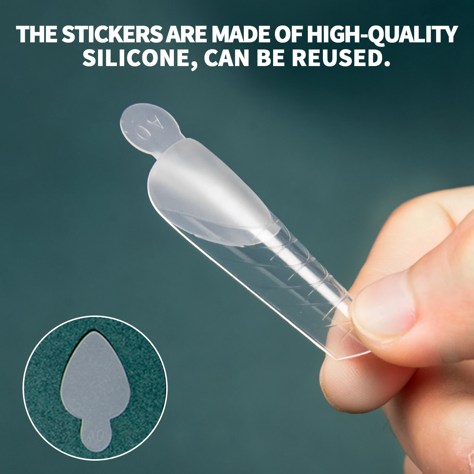 مجموعة أشكال مزدوجة للأظافر ومنصات السيليكون قوالب قابلة لإعادة الاستخدام مع مقياس أشكال متعددة متوفرة لأدوات مانيكير الأظافر الفرنسية #6