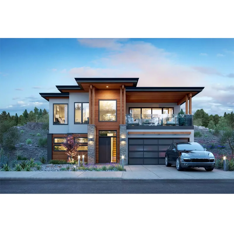 

Современная вилла на заказ, двухэтажный сборный дом 4, светильник для спальни, дом со стальным каркасом