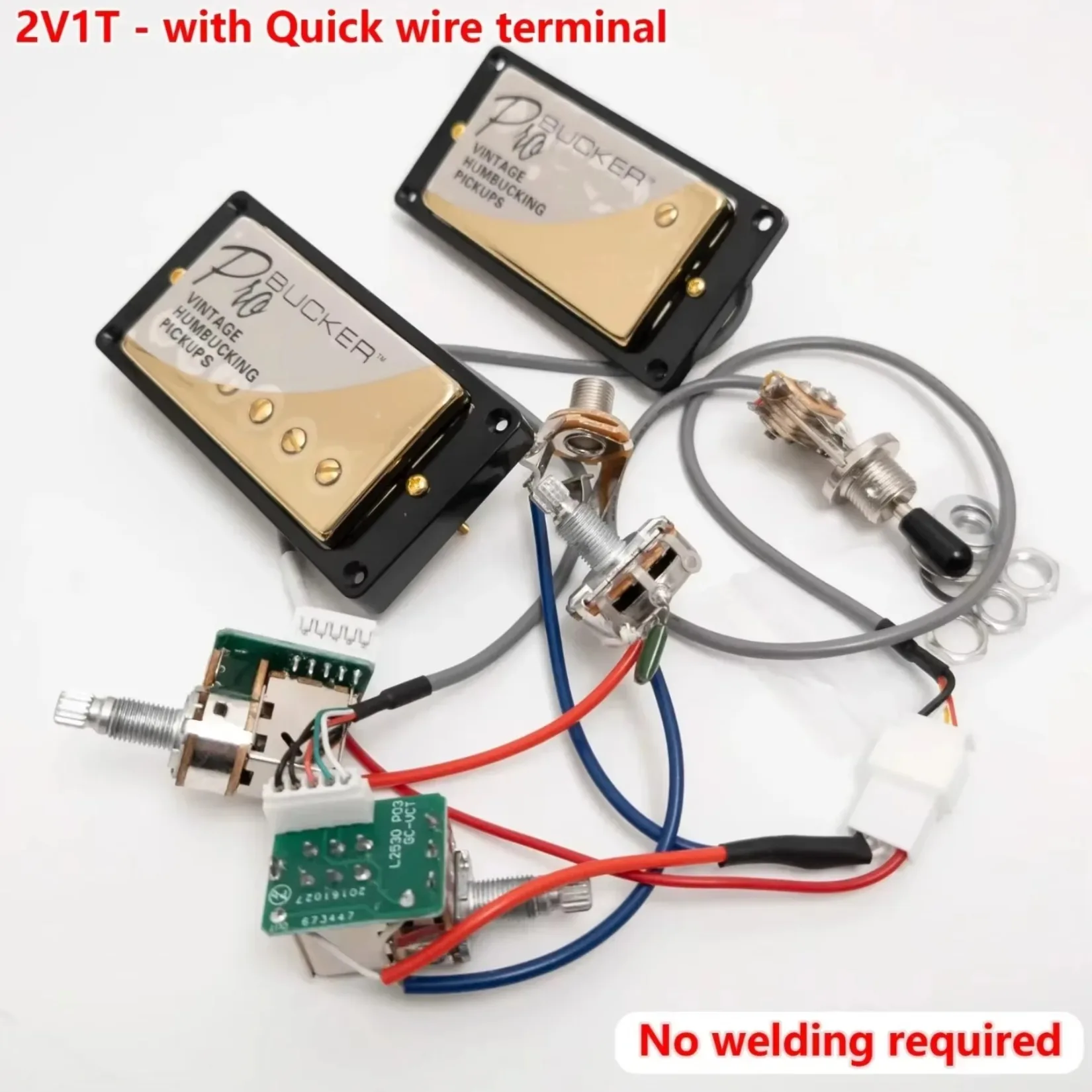 Alnico 5 Humbucker Pickup Set 2V1T Push Pull Quick Connect Harness Solder Free Wiring For Electric Guitar Neck Bridge Parts