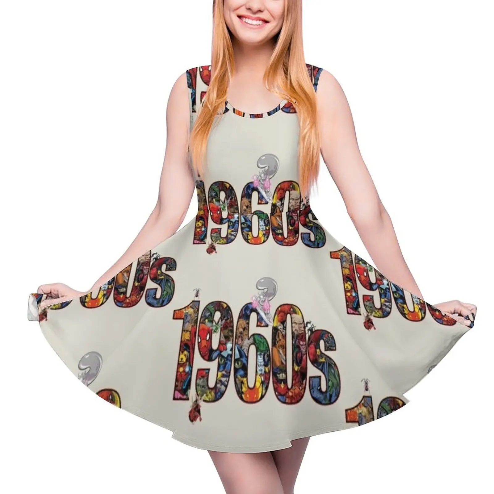 

The 1960s Sleeveless Dress dresses ladies 2024 summer Women"s summer dress Women"s summer suit