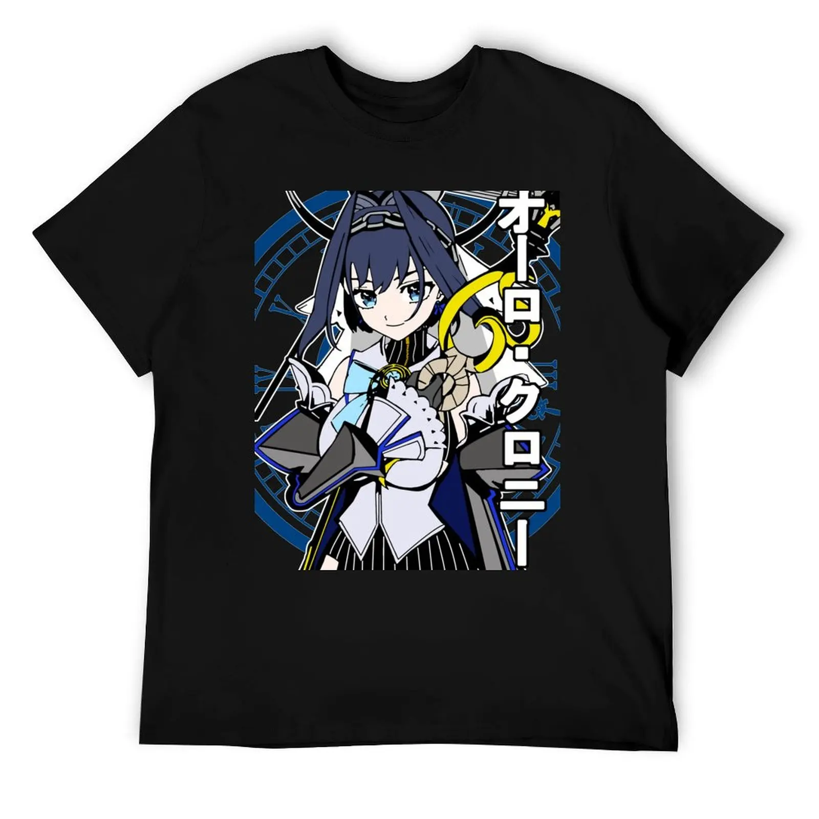 Hololive EN Council Ouro Kronii تي شيرت رجل تي شيرت للرجال عادية رجل تي شيرت مصمم تي شيرت القطن 100% تي شيرت #1