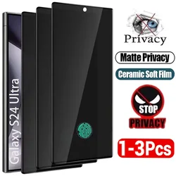 1-3PCs Matte Ceramic Privacy Screen Protector For Samsung S24 S25 S23 Ultra FE Anti-Spy Film A55 A56 A54 5g A25 A34 A53 A15 A06