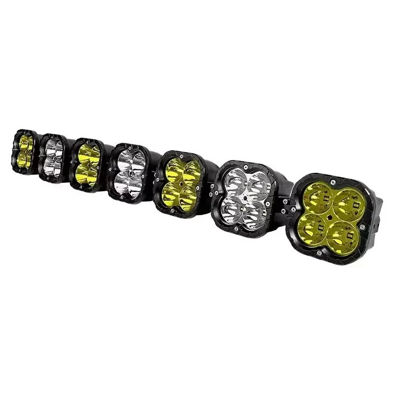 Square Driving Pods Off-Road Linkle Roof Fog LED Light Bar with DRL Kit Utv Atv 4x4 Offroad