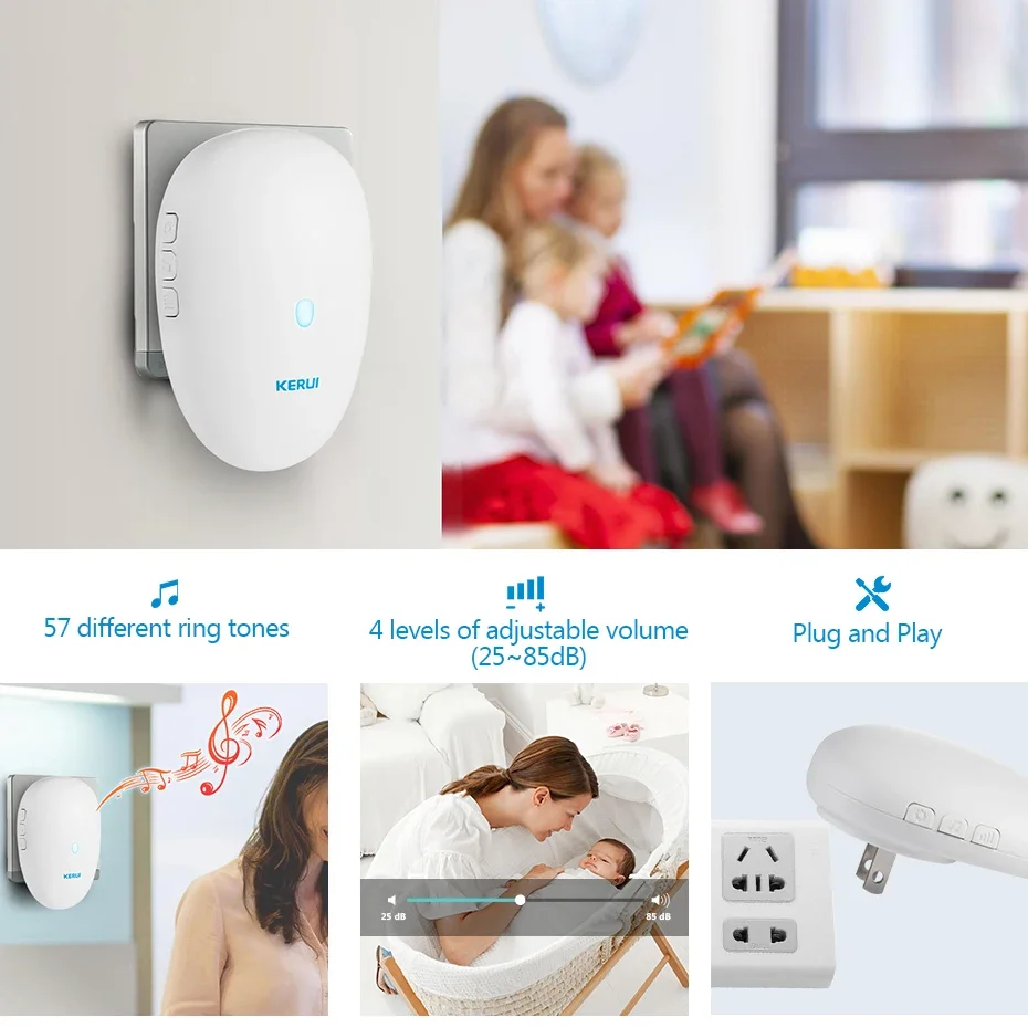 

KERUI Driveway Alarm Systems Smart Home Waterproof Motion Sensor Welcome Doorbell Car Garage Security Signal Device For House