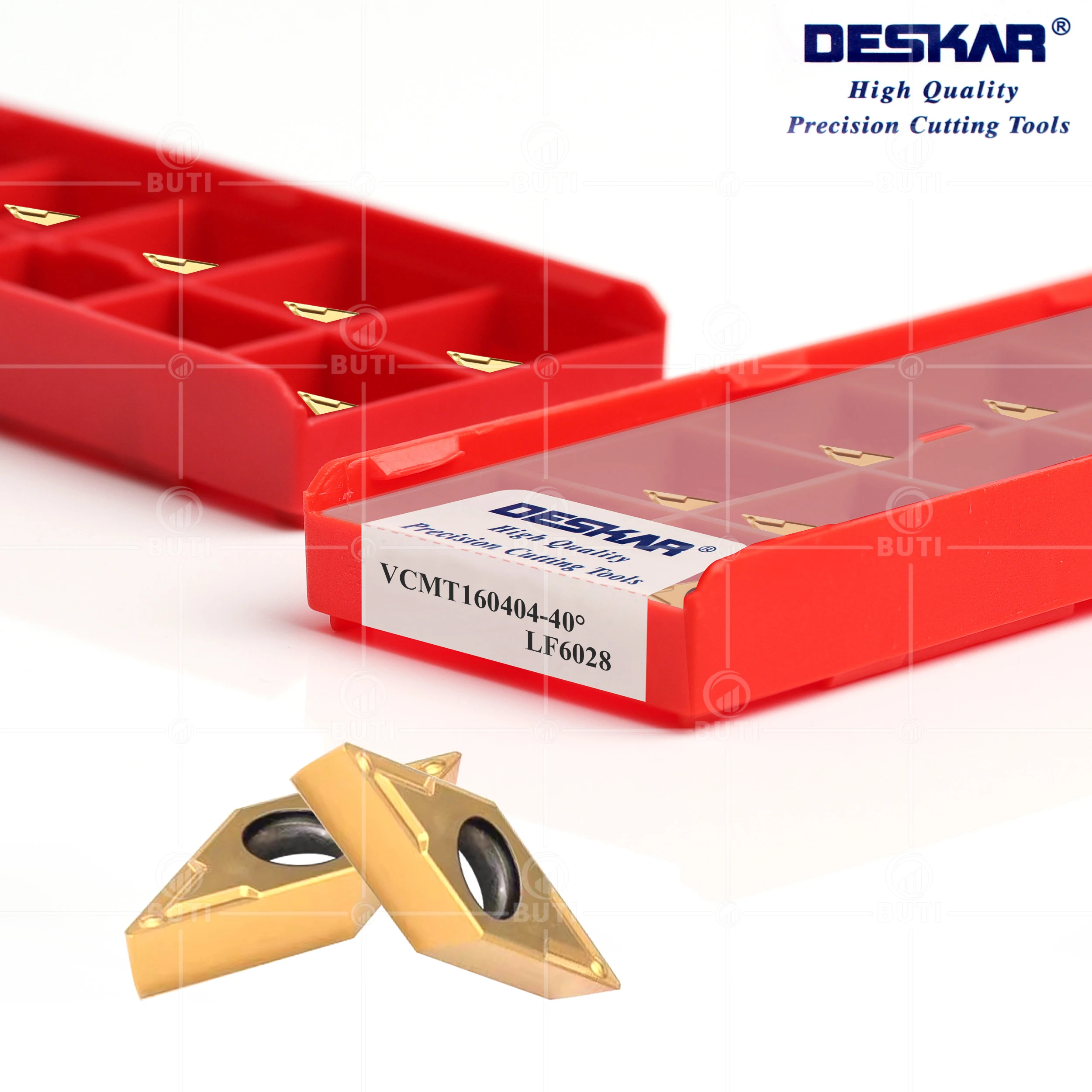 

DESKAR 100% Original VCMT160404-36°/37°/38°/40° LF6028 High Quality Carbide Blades CNC Lathe Turning Cutter Tools For Steel Part