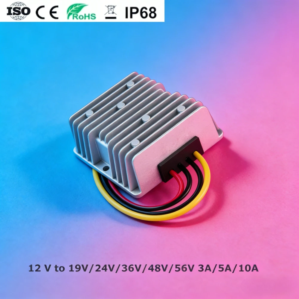 

Step Up Boost Power Supply Transformer Voltage Regulator 12V to 19V 24V 36V 48V 56V DC DC Converter 3A 5A 10A for Car LED Solar