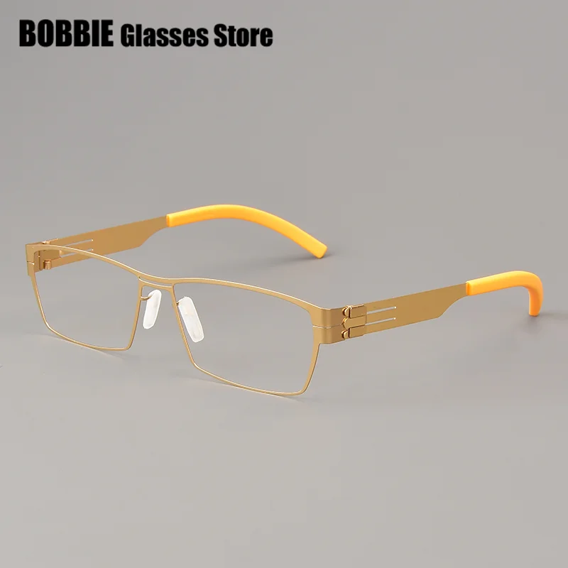 Germany Classic Business Titanium Glasses Frame Men Optical Prescription Eyeglasses Myopia Square Eyewear Fashion Lawyer Elite