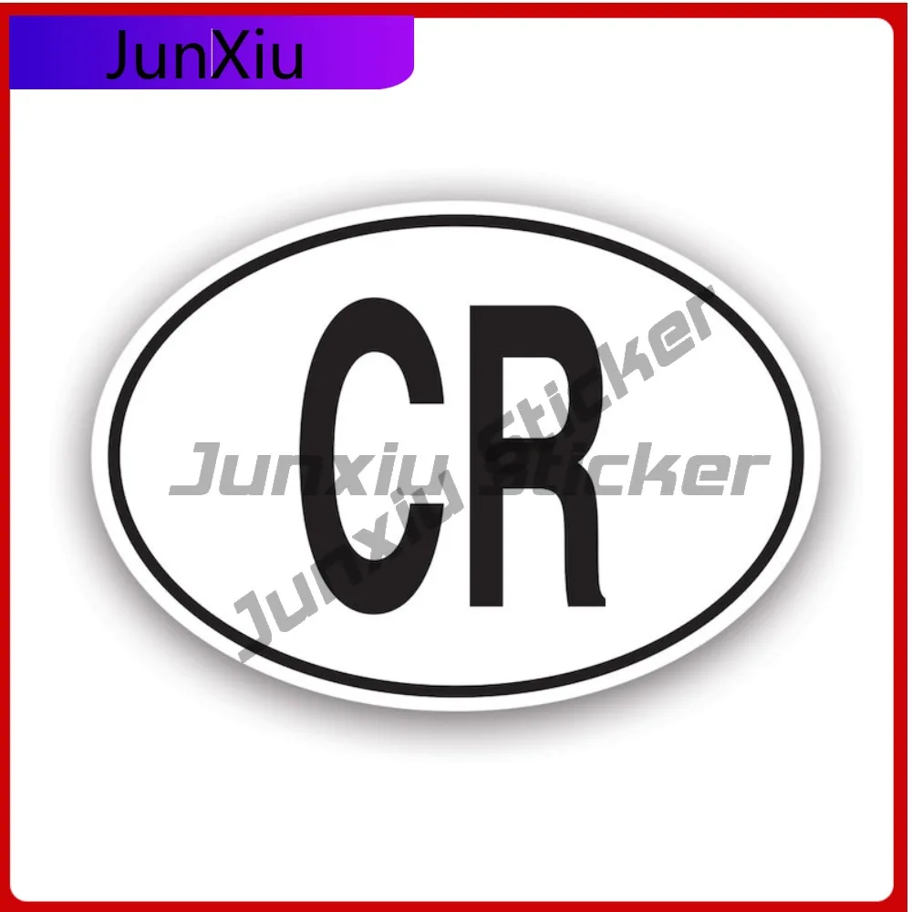 

Cr Costa Rica Country Code Oval Sticker Uv Protected Decalscosta Rican Country Code Euro Ovals Car Sticker Vinyl Decal