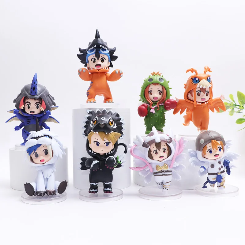 High Quality 8pcs/set Anime Digital Monster Digimon Cosplay Cute Action Figure Model Toys for Children