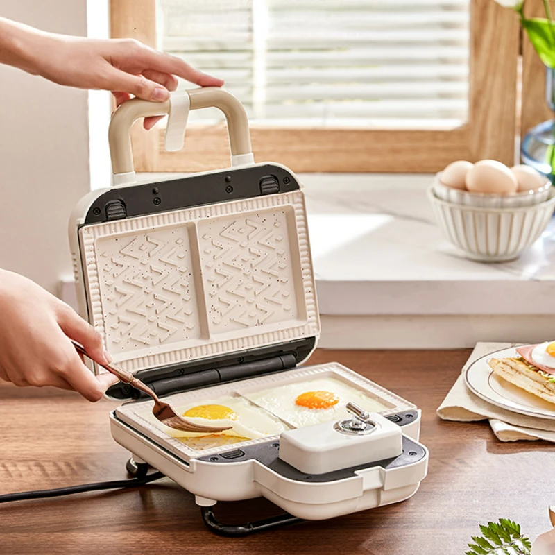 Retro Style Ceramic Baking Tray Double Plate Sandwich Breakfast Machine, Timing Multi-function Waffle Maker ,  Bread Makers