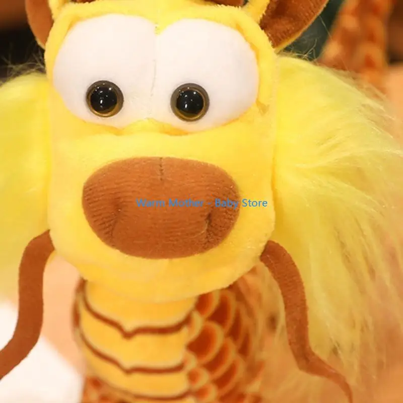 

New Year Realistic Dragon Mascots Toy Dragon Stuffed Animals Plush Toy Skin-Friendly Christmas Gifts for Boys Girls 57QE