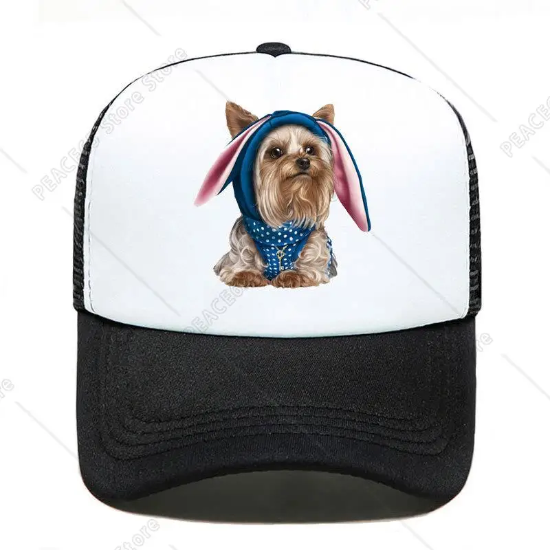 Yorkshire Terrier Yorkipoo Terrier Dog Baseball Cap Casual Men Women Parent-Child Hats Mesh Visor Outdoor Sun Hat