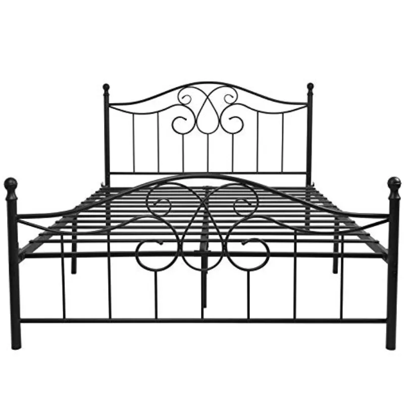 Heavy Duty Steel Bed Frame Full Size Slat Supported Easy Removal Transport Structurally Stable No Box Spring Needed