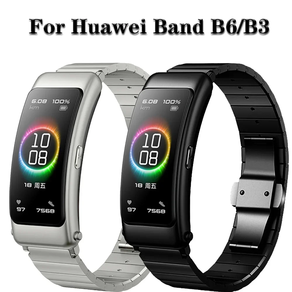 

Для Huawei TalkBand B6 B3 ремешок из нержавеющей стали, сменный браслет, металлический ремешок для часов, браслет с регулировочным инструментом
