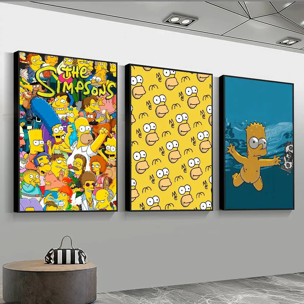 FUNNY The S-Simpsons  high-definition poster sticker, sprucing up home and room walls, available in diverse styles.