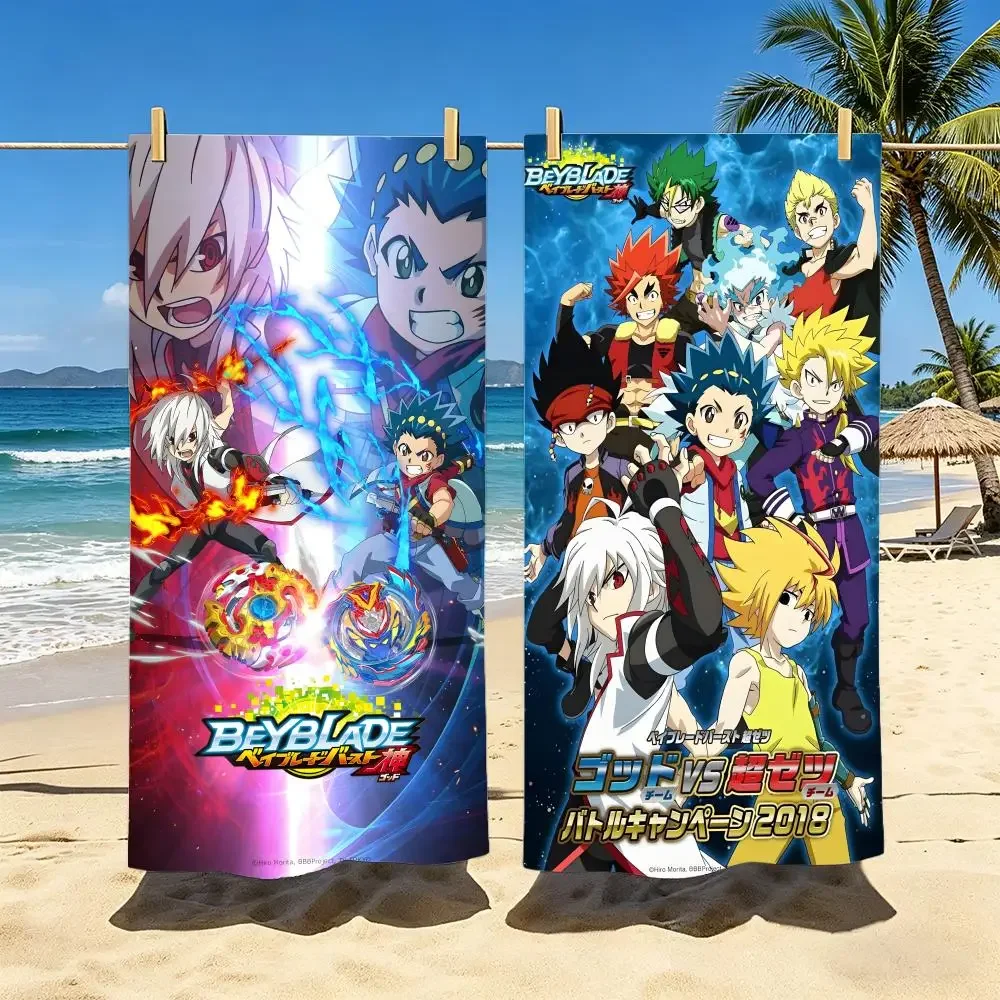 Game B-Beyblade X Towel Polyester Beach Towel Quick Dry Sand Free Bath Towel for Summer Pool Travel Vacation