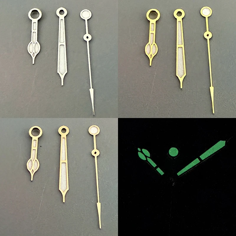 NOOKIDA Lancette luminose verdi Accessori per orologi per movimento NH35/NH36/4R/7S Ago di alta qualità Argento Oro Oro rosa Oro