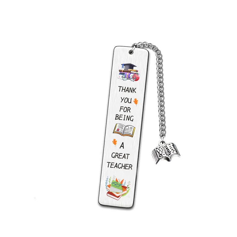 2024 Creative and Exquisite Thanksgiving Gift Bookmark Rust Steel Graduation Season Gift Bookmark Metal Practical Portable