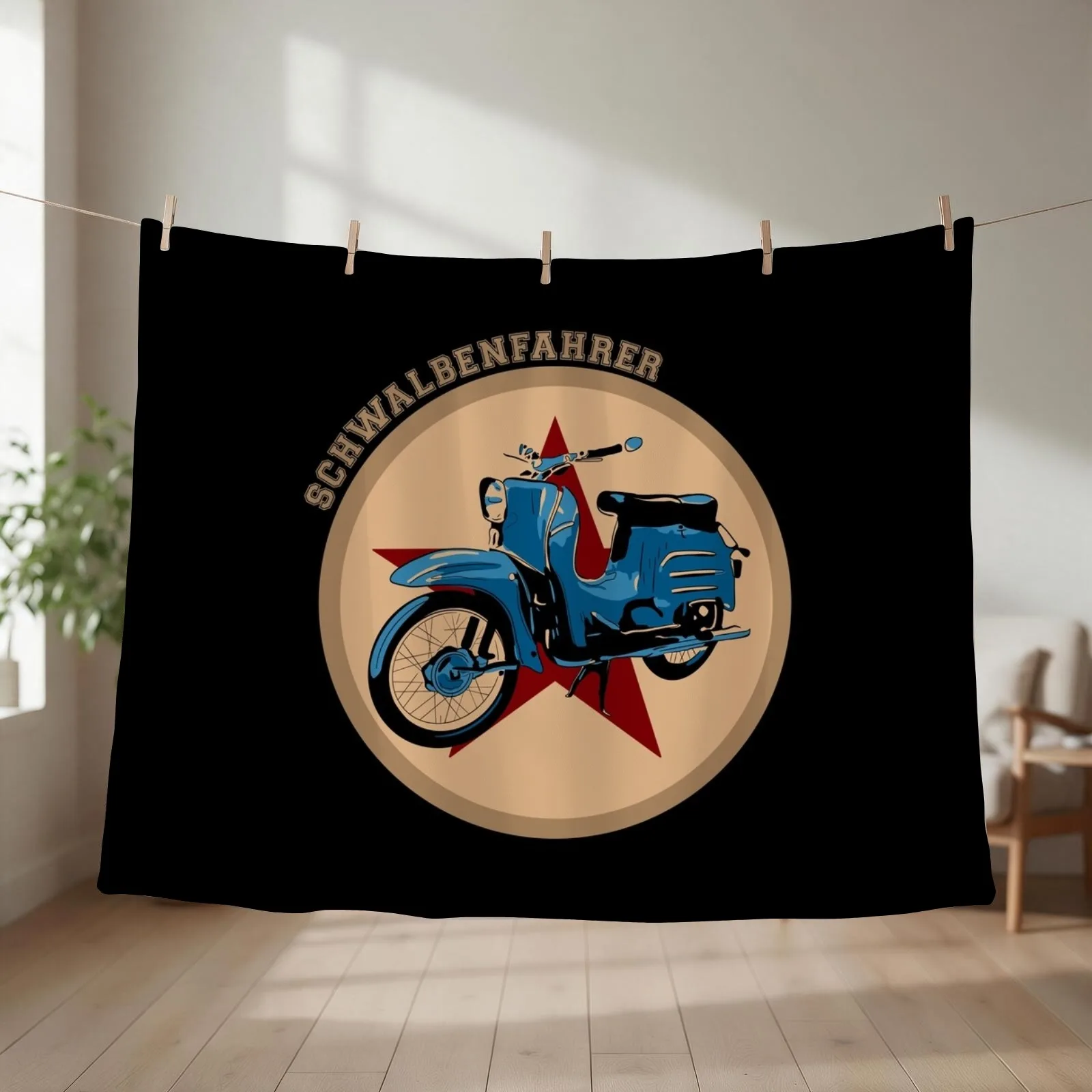 Simson Schwalbe swallow driver gift Throw Blanket couch cozy soft plush fuzzy picnic outdoor blanket