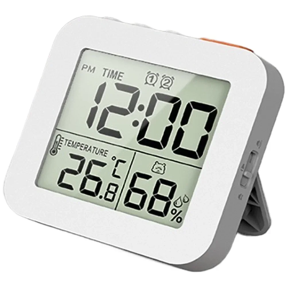 LCD Electronic Clock Timer With Temperature Humidity Display 2 Alarms Countdown Alarm Clock Digital LED Clock For Bedroom Office