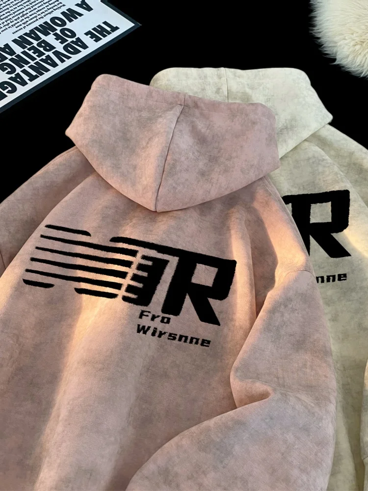 

Мужское худи Heavyweight American Hardwear с эффектом окрашивания, осенне-зимняя новинка, молодежная толстовка с капюшоном, модная уличная одежда