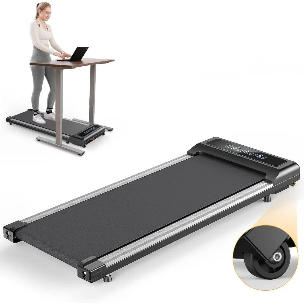 Under-desk treadmill for home office: Under-desk mini portable walking treadmill with 2.5 horsepower powerful and quiet motor