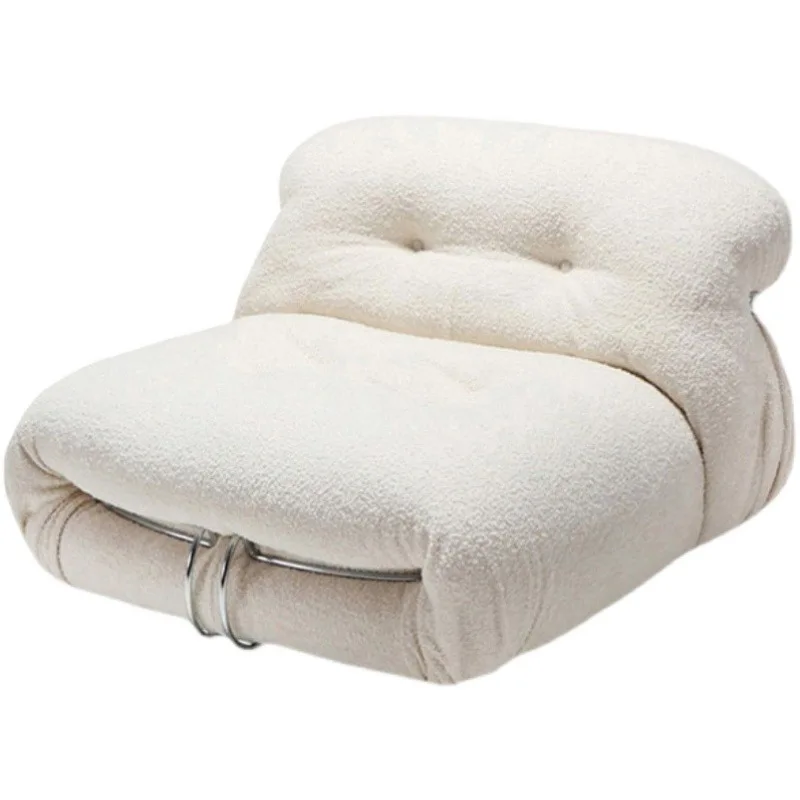 

Nordic lamb wool fabric hippo sofa, Italian small apartment living room sofa combination