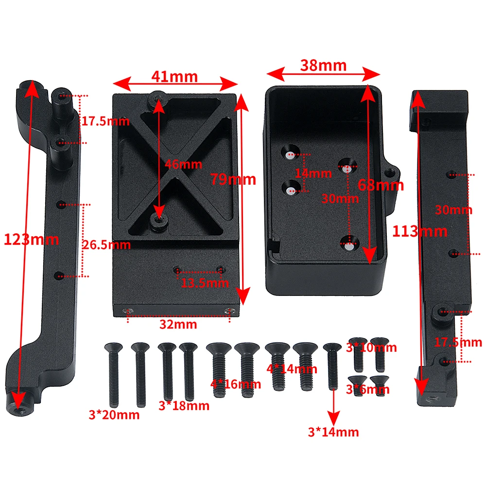 AXSPEED 1Pcs scatola ricevitore dispositivo Radio in metallo per 1/6 Axial SCX6 Axial 05000 RC Crawler Car Upgrade Parts