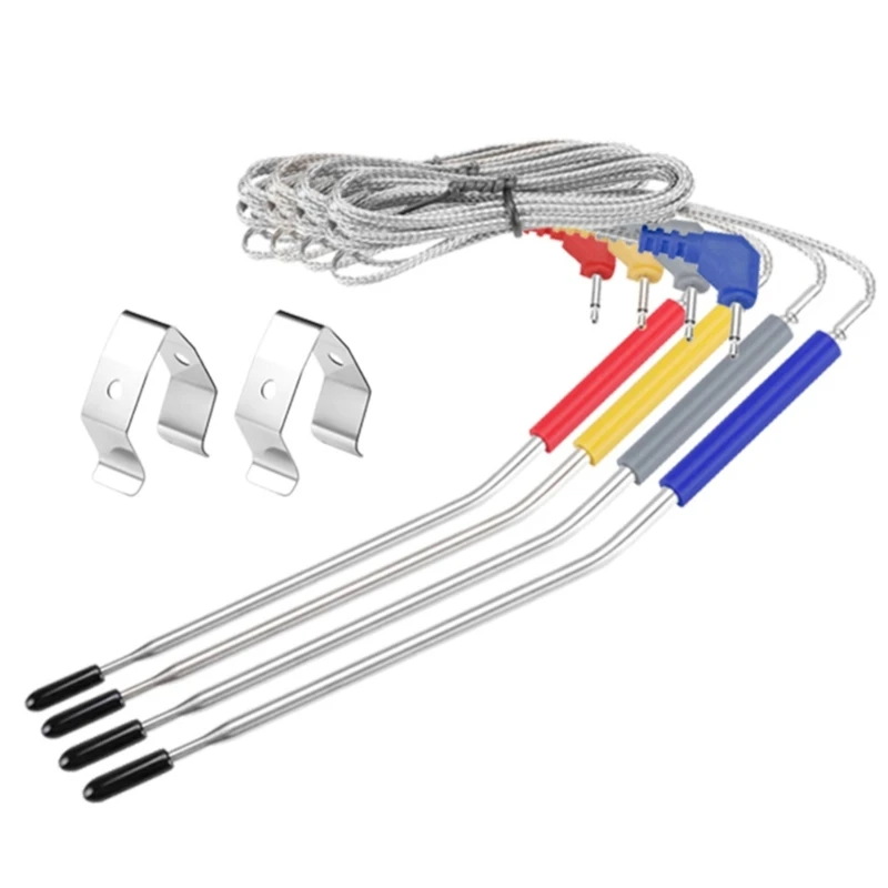 4er-Pack verbessertes Ersatz-Sonden-Set für Thermometer, genaue und schnelle Fleischtemperatur-Umgebungssonde mit Sonde. Drop