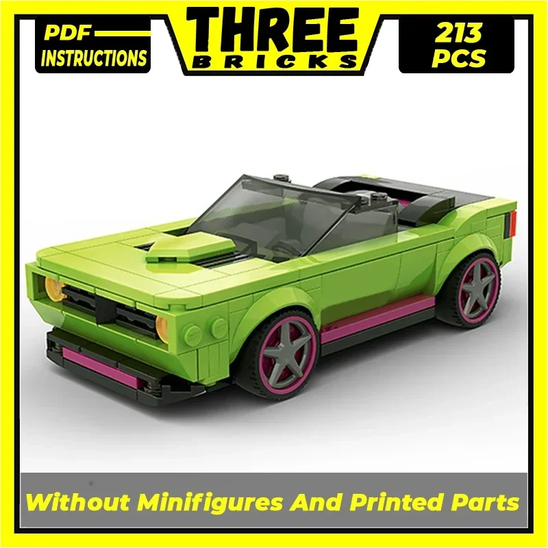 Speed Champions Model Moc Building Bricks Green Muscle Car Technology Modular Blocks Gifts Christmas Toys DIY Sets Assembly