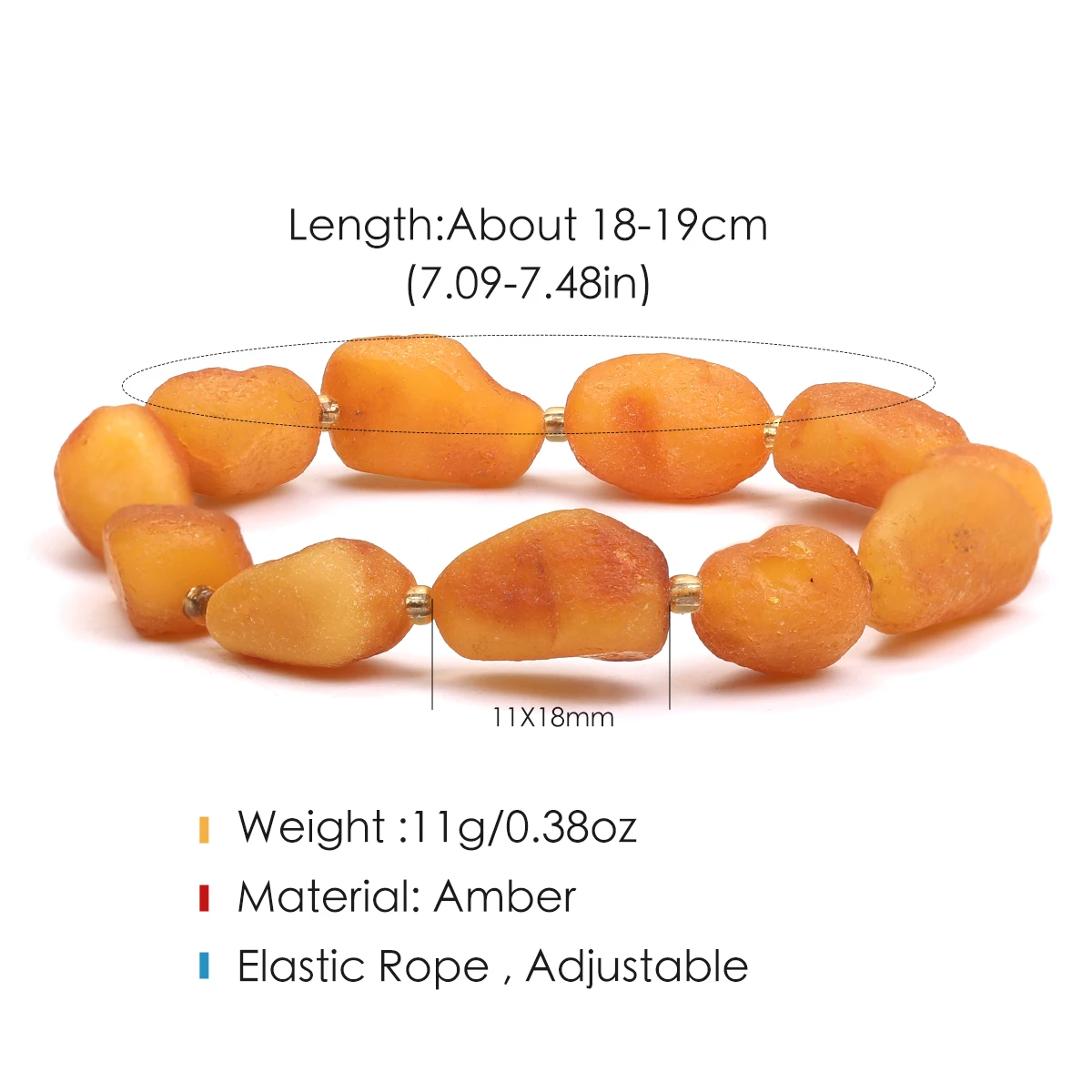 Natural Amber Beeswax Bracelet Men Women Suitable for Daily Wear Accessories Fashionable Bohemian Irregular Lucky Jewelry Gift