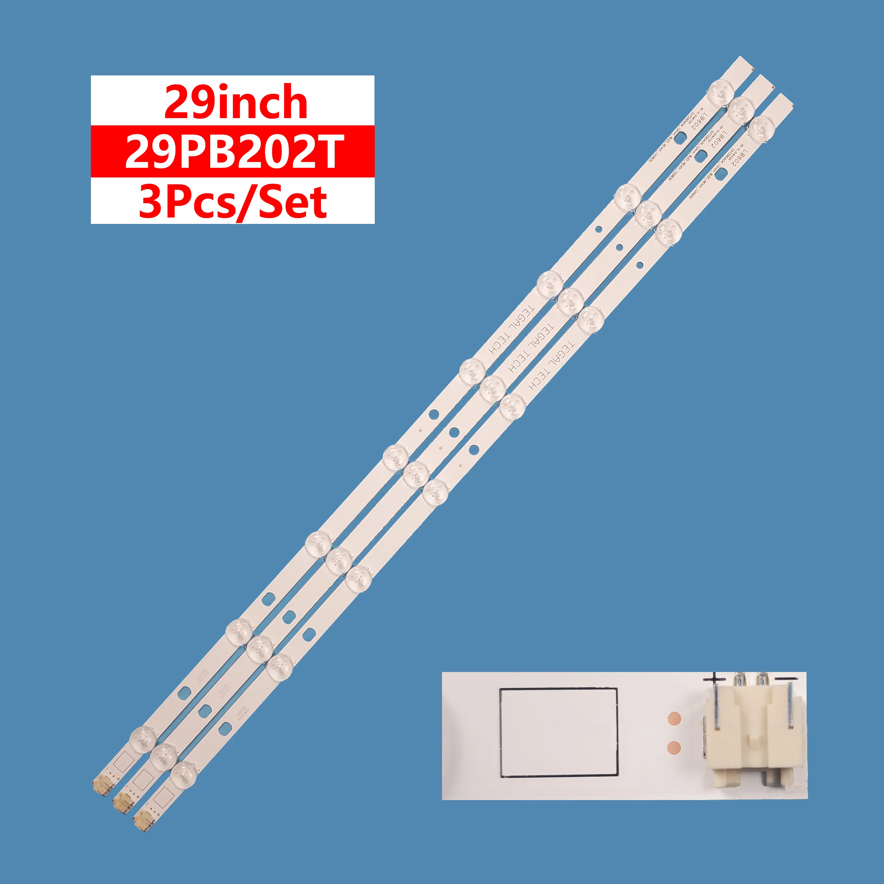 

LED for TOSHIBA 29 inch TV backlight strip 29PB202T 29PB SVT290A04 12MM 8LED REV01 3pcs=1set for 29PB20