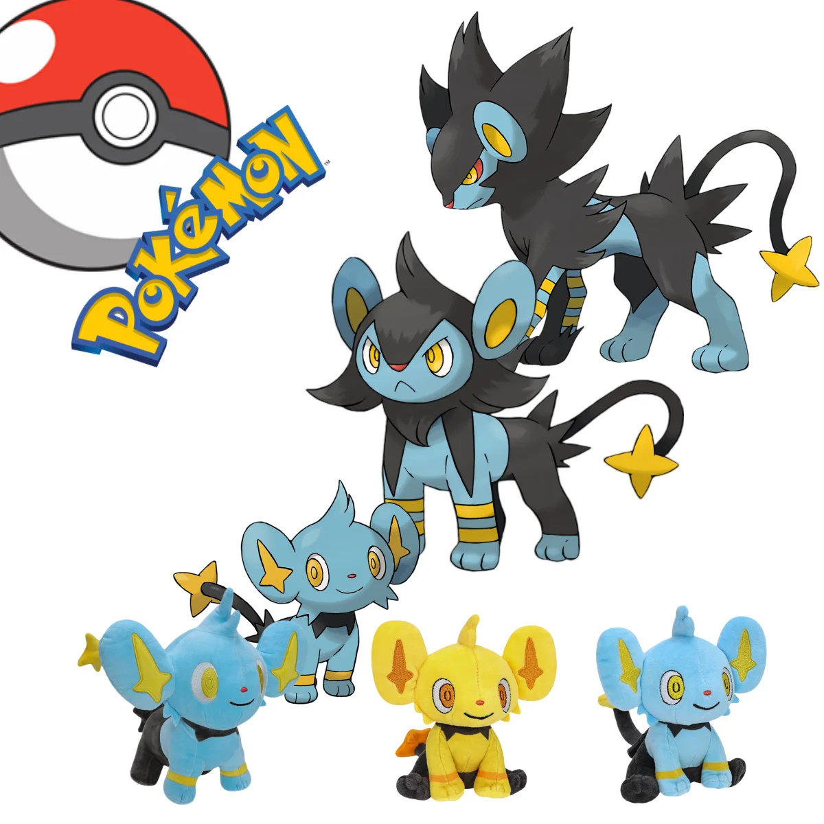 

Плюшевая кукла Pokemon Pikachu Shinx Luxio Luxray Gengar Mewtwo Toy Garchomp Pachirisu Piplup Soft Clefairy Gible Chimchar
