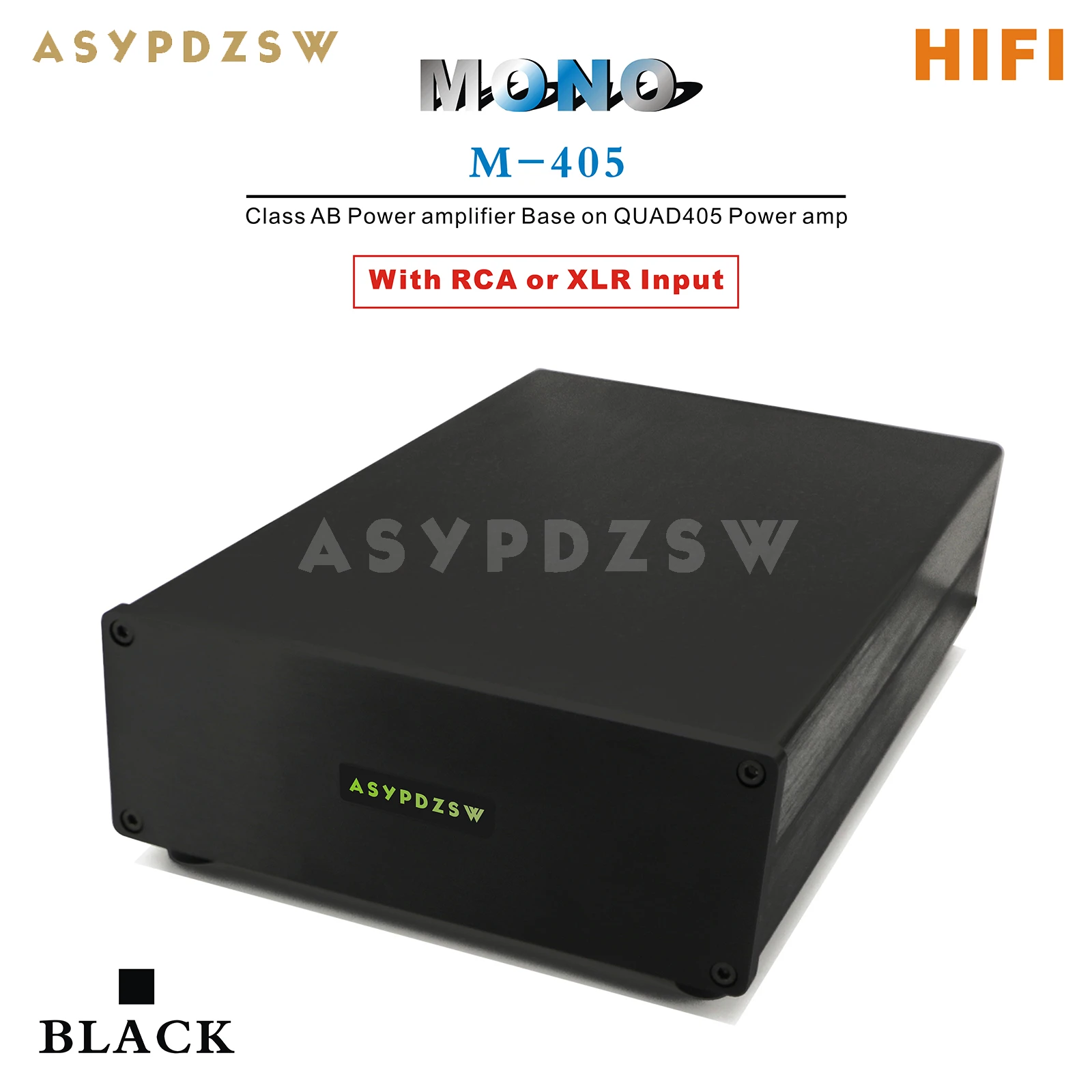 

HIFI M-405 моноблок класса AB Усилитель мощности на базе QUAD405 Power amp с входом RCA или XLR 100 Вт