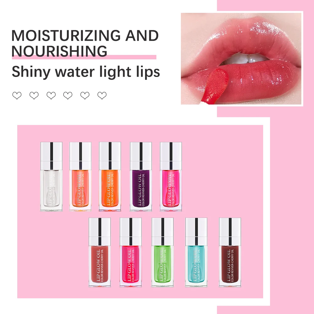 Hot Clear 6ml Crystal Jelly Moisturizing Lip Oil Plumping Lip Gloss Sexy Plump Lip Glow Oil Tinted Lip Plumper Lips Makeup