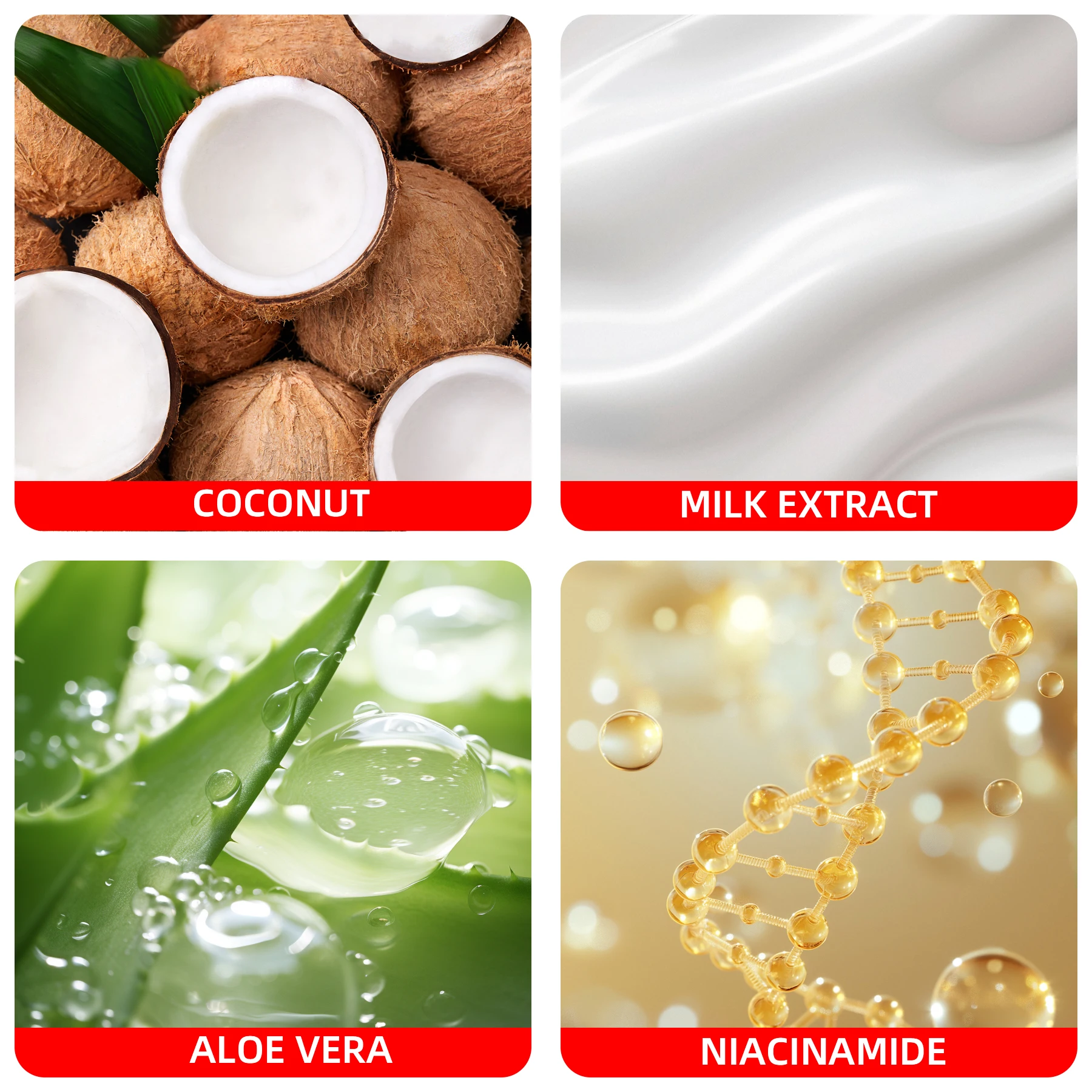 COCCNUT EXFOLIATING SCRUB CREAM, with walnut grains for all skin types. Deep cleansing, non-greasy, ideal Christmas/Valentine's